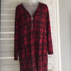 Michael Kors Red & Black Tunic/Dress